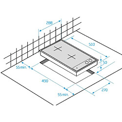 Table domino induction 30cm 3600w noir - hdmi32400dt - BEKO pas cher