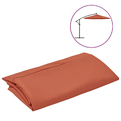 vidaXL Tissu de remplacement pour parasol déporté terre cuite 300 cm