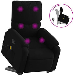 vidaXL Fauteuil de massage inclinable Noir Tissu