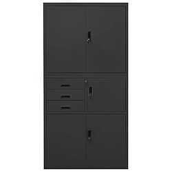 vidaXL Armoire de bureau Anthracite 90x40x180 cm Acier