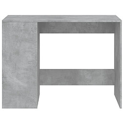 Avis Helloshop26 Bureau table poste de travail meuble d'ordinateur informatique étude 102 x 50 x 75 cm bois d'ingénierie gris 02_0023831