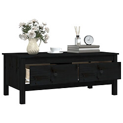 Acheter vidaXL Table basse Noir 100x50x40 cm Bois massif de pin