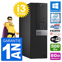 PC Dell OptiPlex 5040 SFF Core i3-6100 RAM 8Go Disque 500Go HDMI Windows 10 Wifi - Occasion