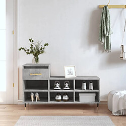 Maison Chic Armoire à Chaussures Gris béton,Meuble de Rangement à Chaussures 102x36x60 cm Bois d'ingénierie -MN94334