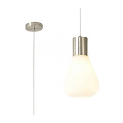 Luminaire Center Suspension design 1 ampoule Nickel satiné