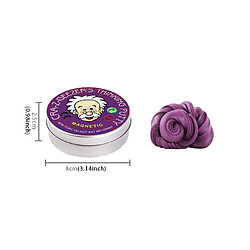 Avis Wewoo Pâte à modeler bricolage Slime caoutchouc magnétique boue réducteur de stress anti-anxiété mastic rebondissant jouet d'argile magique pour enfants et adultesgrande boîte en fer Taille 8x2.5cm Violet