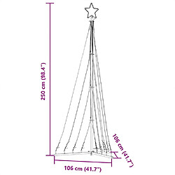 vidaXL Guirlande de sapin de Noël 447 LED blanc chaud 250 cm pas cher