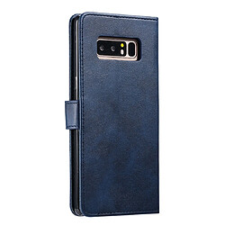 Avis Wewoo Housse Coque Pour Galaxy Note 8 GUSSIM Business Style Étui en cuir à rabat horizontal avec support et fentes cartes et portefeuille bleu