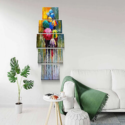 EPIKASA Impression sur Toile Sous la Pluie, Multicouleur, Polyester, 100x3x60 cm