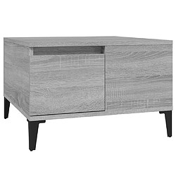 Maison Chic Table basse,Table Console Table d'appoint, Table pour salon sonoma gris 55x55x36,5 cm bois d'ingénierie -MN58942