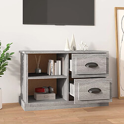 Avis Maison Chic Meuble TV scandinave gris - Banc TV pour salon Sonoma 73x35,5x47,5 cm bois d'ingénierie -MN65264