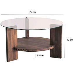 Avis Hanah Home Table basse en bois et verre Mondo.