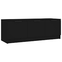 vidaXL Meuble TV Noir 102x35x36,5 cm Bois d'ingénierie