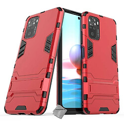 Htdmobiles Coque pour Xiaomi Poco M5s - housse etui rigide anti choc + film ecran - ROUGE