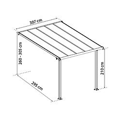 Pergola 9.1m² blanc - 704216 - PALRAM