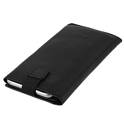 Acheter Avizar Etui Slim Smartphones Taille XXL - Etui Portefeuille Cuir Noir modèle Qialino