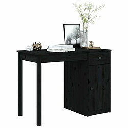 Acheter Maison Chic Bureau,Table de travail pour chambre Noir 100x50x75 cm Bois massif de pin -GKD33391