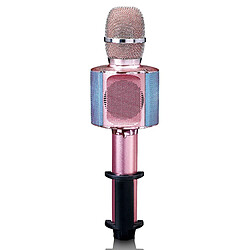 Avis Lenco Microphone Bluetooth® pour karaoké avec enceinte et éclairage BMC-090PK Rose