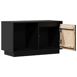 Acheter vidaXL Meuble TV Noir 74x35x44 cm Bois de pin massif