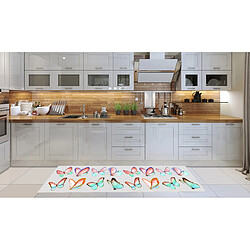 Alter Tapis de cuisine, 100% Made in Italy, Tapis antitache avec impression numérique, Tapis antidérapant et lavable, Modèle Edwina, 140x52 cm