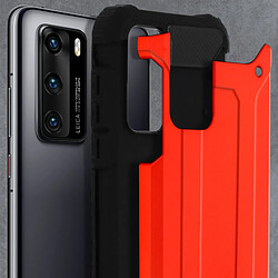 Avizar Coque Huawei P40 Design Relief Protection Bi-matière Antichute 1,8m orange pas cher