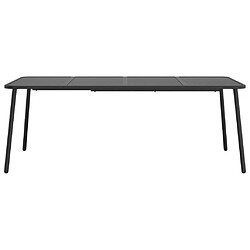 Avis Maison Chic Table de jardin | Table d'extérieur anthracite 200x100x71 cm acier -GKD46555