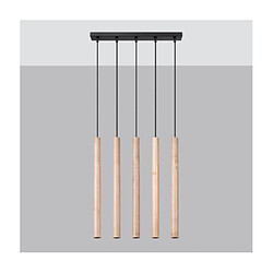 Luminaire Center Suspension Pastelo Acier,Bois Bois