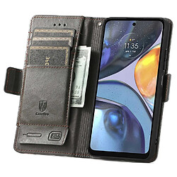 Etui en PU CASENEO Fonction de blocage RFID, anti-chute avec support pour votre Motorola Moto G22/E32 4G/E32s 4G - gris