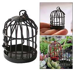 1:12 échelle Maison de Poupée Miniature, Noir Métal Alliage Birdcage,Simulation Salon Meubles Fournitures, Paysage Décoration pas cher