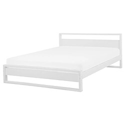 Beliani Lit double en bois blanc 160 x 200 cm GIULIA