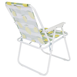 The Home Deco Factory Lot de 2 chaises de camping pliante Citrons - Multicolore pas cher