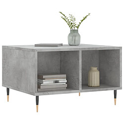 Avis Maison Chic Table basse,Table Console Table d'appoint, Table pour salon Gris béton 60x50x36,5 cm Bois d'ingénierie -MN81108