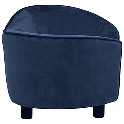 Avis vidaXL Canapé pour chien Bleu 69x49x40 cm Peluche