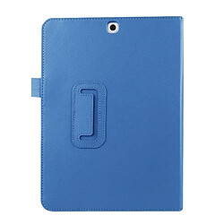 Avis Wewoo Housse Étui bleu pour Samsung Galaxy Tab S2 9.7 / T815 Litchi Texture Horizontal Flip couleur solide Smart Case en cuir avec deux pliage titulaire & Fonction veille / réveil