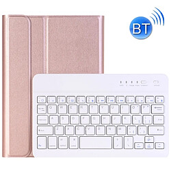 Wewoo Clavier QWERTY rose pour iPad Mini 4 Ultra-mince ABS Bluetooth Horizontal Housse en cuir avec support Or