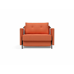 Inside 75 INNOVATION LIVING Fauteuil design SOFABED CUBED 02 ARMS Argus Rust convertible lit 200*90cm