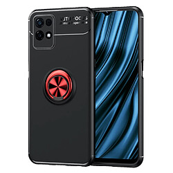 Coque en TPU anti-griffes avec béquille, noir/rouge pour votre Realme 8i