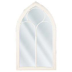 Beliani Miroir TRELLY Métal Blanc