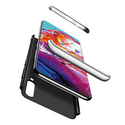 Wewoo Coque Rigide Étui pour PC à couverture intégrale à trois étages Galaxy A70 argent noir pas cher