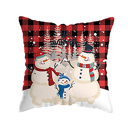 Acheter P90 3pcs 45 * 45cm Christmas Snowman Motif étreignant Taie d'oreiller Holiday Accueil Taie d'oreiller Sofa Coussin Coussin