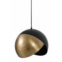 L'Héritier Du Temps Suspension NAMCO Lustre Plafonnier Contemporain en Métal Noir et Bronze Antique 25,5x30x30cm