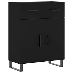 vidaXL Buffet noir 69,5x34x90 cm bois d'ingénierie