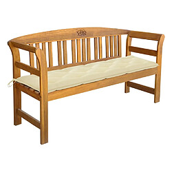 Maison Chic Banc de jardin | Banquette de jardin | Chaise Relax avec coussin 157 cm Bois d'acacia massif -MN69838