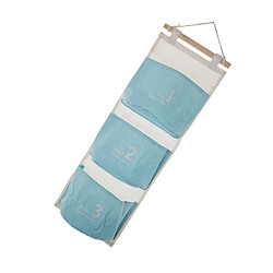 3 Pochette Suspendue Organisateur Closet Porte Jouet Clé Diaper Stockage Bleu