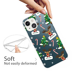 Coque en TPU antichoc, motif de Noël, antichute pour votre iPhone 14 Plus - Cerfs de canne