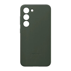 Coque en cuir pour Samsung Galaxy S23 5G Vert