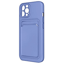 Coque iPhone 13 Pro Max Silicone Souple Porte-carte Forcell Violet