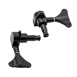 vhbw Mécaniques pour guitare basse, trou de perce 14mm noir