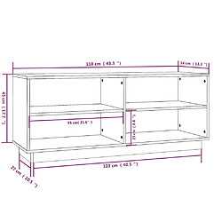 vidaXL Armoire à chaussures Marron miel 110x34x45cm Bois de pin massif pas cher