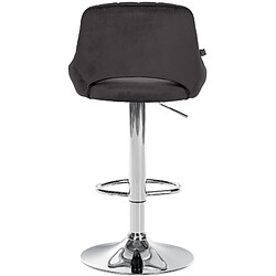 Non Tabouret de bar Milet velours chrome pas cher